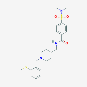 molecular formula C23H31N3O3S2 B6587966 4-(dimethylsulfamoyl)-N-[(1-{[2-(methylsulfanyl)phenyl]methyl}piperidin-4-yl)methyl]benzamide CAS No. 1235285-88-7
