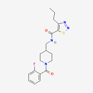 N-{[1-(2-fluorobenzoyl)piperidin-4-yl]methyl}-4-propyl-1,2,3-thiadiazole-5-carboxamide