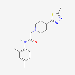 molecular formula C18H24N4OS B6588015 N-(2,4-dimethylphenyl)-2-[4-(5-methyl-1,3,4-thiadiazol-2-yl)piperidin-1-yl]acetamide CAS No. 1327295-53-3