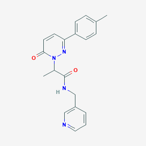 molecular formula C20H20N4O2 B6588078 2-[3-(4-methylphenyl)-6-oxo-1,6-dihydropyridazin-1-yl]-N-[(pyridin-3-yl)methyl]propanamide CAS No. 1203116-53-3