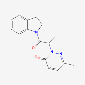 molecular formula C17H19N3O2 B6588081 6-methyl-2-[1-(2-methyl-2,3-dihydro-1H-indol-1-yl)-1-oxopropan-2-yl]-2,3-dihydropyridazin-3-one CAS No. 1235333-59-1