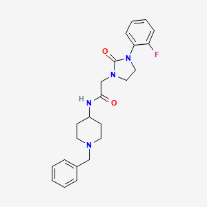 molecular formula C23H27FN4O2 B6588109 N-(1-benzylpiperidin-4-yl)-2-[3-(2-fluorophenyl)-2-oxoimidazolidin-1-yl]acetamide CAS No. 1324347-58-1