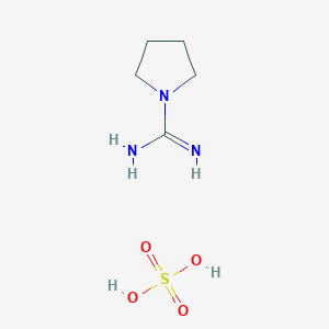 molecular formula C5H13N3O4S B6588127 pyrrolidine-1-carboximidamide, sulfuric acid CAS No. 62271-55-0