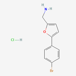 molecular formula C11H11BrClNO B6588152 [5-(4-bromophenyl)furan-2-yl]methanamine hydrochloride CAS No. 1049741-11-8