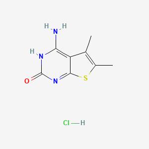 molecular formula C8H10ClN3OS B6590331 4-amino-5,6-dimethylthieno[2,3-d]pyrimidin-2(1H)-one hydrochloride CAS No. 1033366-59-4