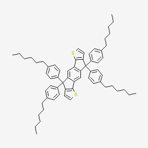 molecular formula C64H74S2 B6590386 4,4,9,9-四(4-己基苯基)-4,9-二氢-s-茚并[1,2-b:5,6-b']二噻吩 CAS No. 1049034-67-4