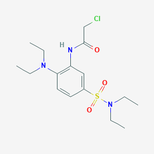 molecular formula C16H26ClN3O3S B6590392 2-chloro-N-[2-(diethylamino)-5-(diethylsulfamoyl)phenyl]acetamide CAS No. 1049604-83-2