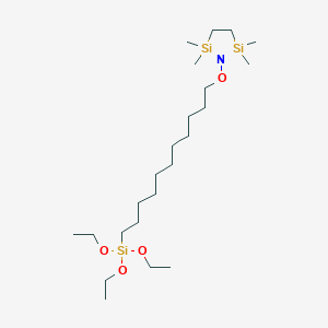 molecular formula C23H53NO4Si3 B6590394 N-[11-(Triethoxysilyl)undecyloxy]-1,3-disil-2-azolidine CAS No. 1049677-12-4
