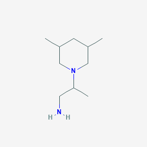 molecular formula C10H22N2 B6590399 2-(3,5-Dimethylpiperidin-1-YL)propan-1-amine CAS No. 1052552-09-6