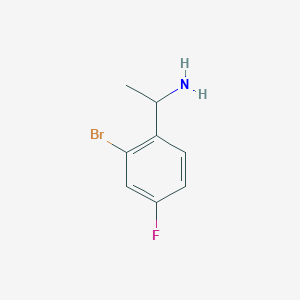 molecular formula C8H9BrFN B6590484 1-(2-Bromo-4-fluorophenyl)ethanamine CAS No. 1086599-35-0