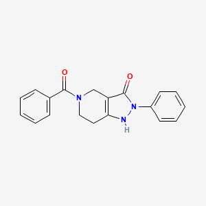 molecular formula C19H17N3O2 B6590506 5-Benzoyl-2-phenyl-4,5,6,7-tetrahydro-1H-pyrazolo[4,3-c]pyridin-3(2H)-one CAS No. 1092333-02-2