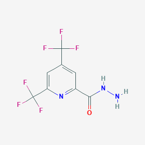 molecular formula C8H5F6N3O B6590509 4,6-Bis(trifluoromethyl)-2-pyridinecarbohydrazide CAS No. 1092345-18-0
