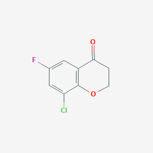 molecular formula C9H6ClFO2 B6590519 8-Chloro-6-fluorochroman-4-one CAS No. 1092349-40-0