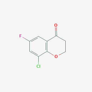 molecular formula C9H6ClFO2 B6590519 8-氯-6-氟色满-4-酮 CAS No. 1092349-40-0