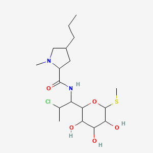 molecular formula C18H33ClN2O5S B6590539 N-{2-chloro-1-[3,4,5-trihydroxy-6-(methylsulfanyl)oxan-2-yl]propyl}-1-methyl-4-propylpyrrolidine-2-carboxamide CAS No. 1097774-72-5