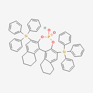 molecular formula C56H49O4PSi2 B6590624 (11bR)-4-羟基-2,6-双(三苯甲硅基)-8,9,10,11,12,13,14,15-八氢二萘并[2,1-d:1',2'-f][1,3,2]二氧杂磷杂菲-4-氧化物 CAS No. 1157989-25-7