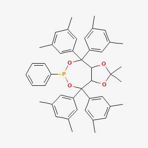 molecular formula C45H49O4P B6590660 (3aR,8aR)-4,4,8,8-四(3,5-二甲苯基)四氢-2,2-二甲基-6-苯基-1,3-二氧杂环[4,5-e][1,32]二氧杂磷杂环 CAS No. 1169835-86-2