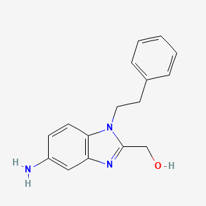 [5-amino-1-(2-phenylethyl)-1H-benzimidazol-2-yl]methanol
