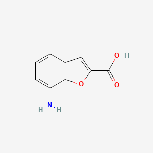 molecular formula C9H7NO3 B6590682 7-Aminobenzofuran-2-carboxylic acid CAS No. 1171815-33-0