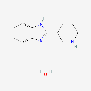 molecular formula C12H17N3O B6590697 2-piperidin-3-yl-1H-benzimidazole hydrate CAS No. 1172508-14-3