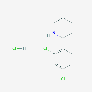 molecular formula C11H14Cl3N B6590719 2-(2,4-Dichlorophenyl)piperidine (HCl) CAS No. 1177361-39-5