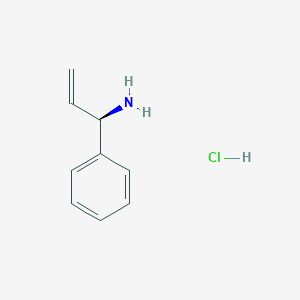 molecular formula C9H12ClN B6590722 (R)-1-Phenylprop-2-en-1-amine hydrochloride CAS No. 1181394-16-0