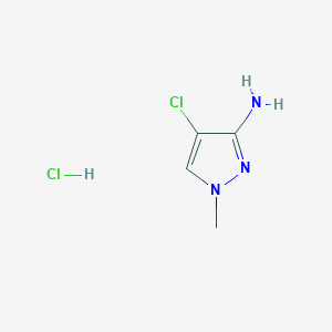 molecular formula C4H7Cl2N3 B6590788 4-Chloro-1-methyl-1H-pyrazol-3-amine hydrochloride CAS No. 1197235-09-8