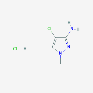 molecular formula C4H7Cl2N3 B6590788 4-氯-1-甲基-1H-吡唑-3-胺盐酸盐 CAS No. 1197235-09-8