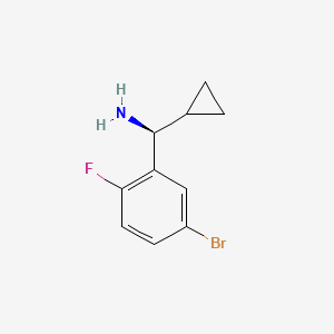molecular formula C10H11BrFN B6590856 (S)-(5-Bromo-2-fluorophenyl)(cyclopropyl)methanamine CAS No. 1213185-93-3
