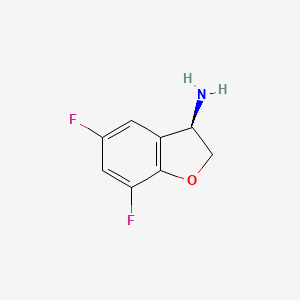 molecular formula C8H7F2NO B6590865 (R)-5,7-二氟-2,3-二氢苯并呋喃-3-胺 CAS No. 1213895-29-4