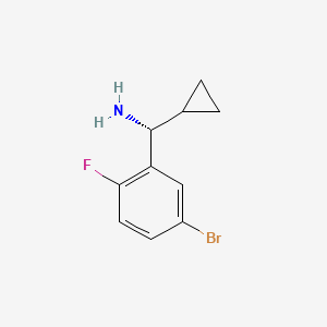 molecular formula C10H11BrFN B6590868 (R)-(5-Bromo-2-fluorophenyl)(cyclopropyl)methanamine CAS No. 1213896-54-8