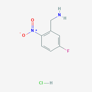 molecular formula C7H8ClFN2O2 B6590889 盐酸（5-氟-2-硝基苯基）甲胺 CAS No. 1214366-45-6