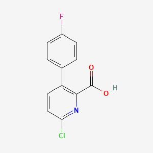 molecular formula C12H7ClFNO2 B6590897 6-Chloro-3-(4-fluorophenyl)picolinic acid CAS No. 1214381-04-0