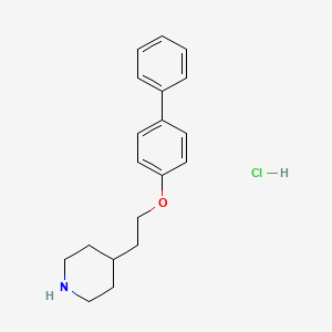 molecular formula C19H24ClNO B6590903 4-(2-([1,1'-Biphenyl]-4-yloxy)ethyl)piperidine hydrochloride CAS No. 1219971-96-6