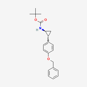 molecular formula C21H25NO3 B6590913 tert-butyl (1S,2R)-2-(4-(benzyloxy)phenyl)cyclopropylcarbamate CAS No. 1221595-66-9