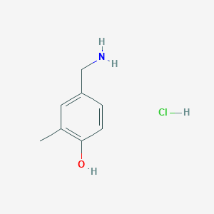 molecular formula C8H12ClNO B6590929 4-(Aminomethyl)-2-methylphenol hydrochloride CAS No. 1228880-52-1