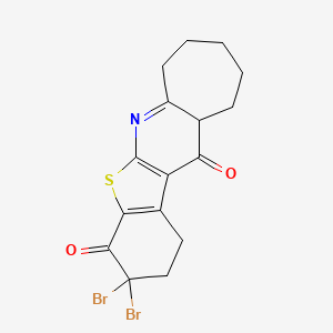 3,3-dibromo-2,3,7,8,9,10,11,11a-octahydro-1H-[1]benzothieno[2,3-b]cyclohepta[e]pyridine-4,12-dione