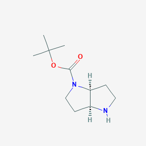 molecular formula C11H20N2O2 B6590993 tert-butyl (3aS,6aS)-hexahydropyrrolo[3,2-b]pyrrole-1(2H)-carboxylate CAS No. 1251004-04-2