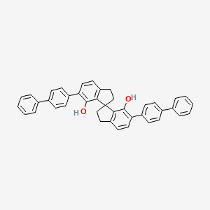 molecular formula C41H32O2 B6591027 5,5'-Bis(4-phenylphenyl)-3,3'-spirobi[1,2-dihydroindene]-4,4'-diol CAS No. 1258327-00-2