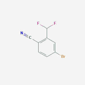 molecular formula C8H4BrF2N B6591076 4-Bromo-2-(difluoromethyl)benzonitrile CAS No. 1261760-22-8
