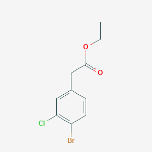 molecular formula C10H10BrClO2 B6591081 4-溴-3-氯苯乙酸乙酯 CAS No. 1261791-56-3