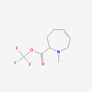molecular formula C9H12F3NO2 B6591100 Trifluoromethyl 1-methyl-2,3,4,7-tetrahydroazepine-2-carboxylate CAS No. 1262414-56-1