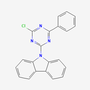 molecular formula C21H13ClN4 B6591110 9-(4-chloro-6-phenyl-1,3,5-triazin-2-yl)-9H-carbazole CAS No. 1268244-56-9