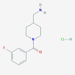 molecular formula C13H18ClFN2O B6591143 [4-(氨甲基)哌啶-1-基](3-氟苯基)甲酮盐酸盐 CAS No. 1286273-88-8