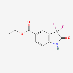 molecular formula C11H9F2NO3 B6591155 Ethyl 3,3-difluoro-2-oxoindoline-5-carboxylate CAS No. 1286793-02-9