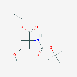 molecular formula C12H21NO5 B6591164 1-{[(叔丁氧基)羰基]氨基}-3-羟基环丁烷-1-羧酸乙酯 CAS No. 129288-14-8