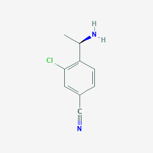 molecular formula C9H9ClN2 B6591249 (R)-4-(1-Aminoethyl)-3-chlorobenzonitrile CAS No. 1335986-46-3