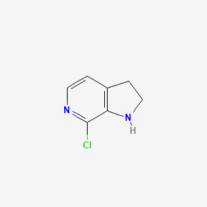 molecular formula C7H7ClN2 B6591251 7-Chloro-1H,2H,3H-pyrrolo[2,3-C]pyridine CAS No. 1338219-65-0