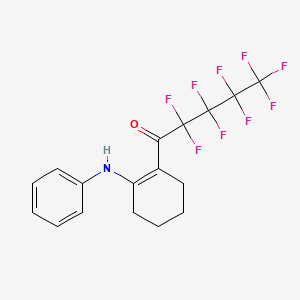 1-(2-Anilinocyclohexen-1-yl)-2,2,3,3,4,4,5,5,5-nonafluoropentan-1-one