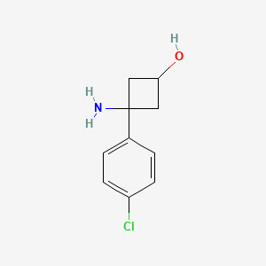 molecular formula C10H12ClNO B6591281 3-Amino-3-(4-chlorophenyl)cyclobutan-1-OL CAS No. 1353636-85-7